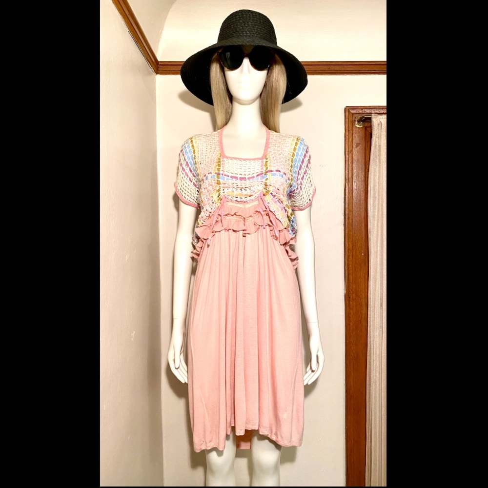 Pale Pink and Creme Dress - Sz = Sm